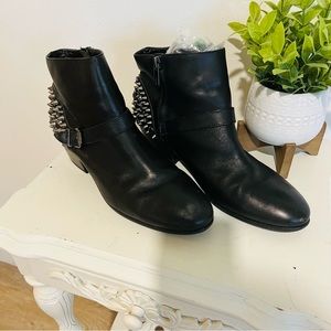 Sam Edelman Black Leather Stud and stones Pax ankle Boots